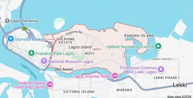 ikoyi service area map image