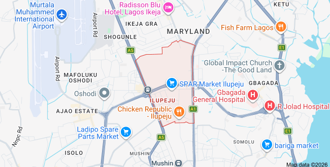 ilupeju service area map image